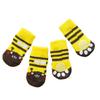 4Pcs Pet Cat Dog Floor Anti-slip Socks Autumn Winter Warm Soft Wool Socks Pet Kitten Puppy Anti-freeze Feet Paw Protector Socks