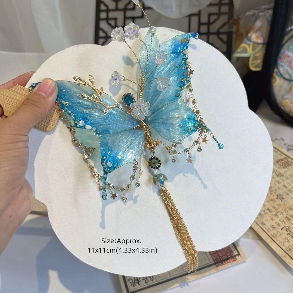 Colorful Butterfly Tassel Hair Clip Sweet Mermaid Hair Accessories Butterfly Hair Claw Retro Style