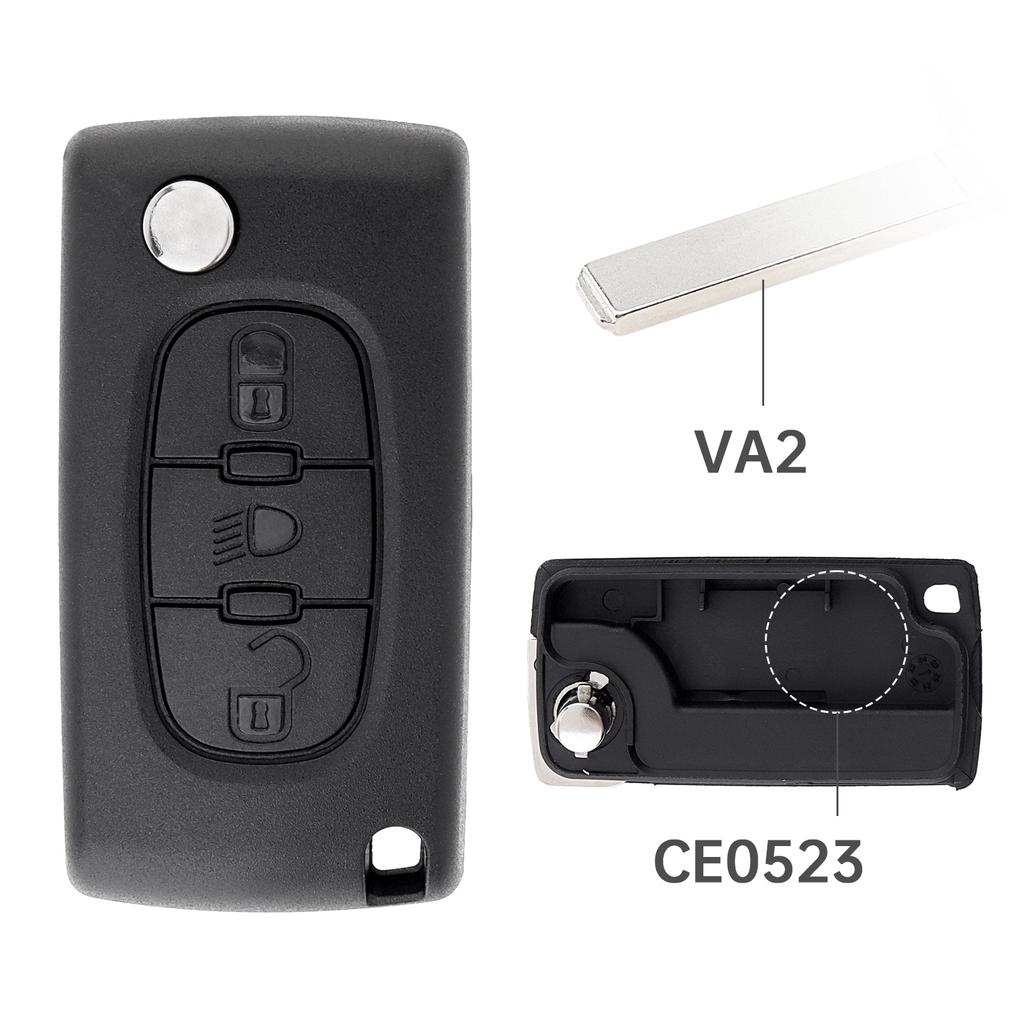 Прочный сменный корпус брелока с 3 кнопками для 207-407 Citroen C1-C4 с инструментами, брелок, отвертка