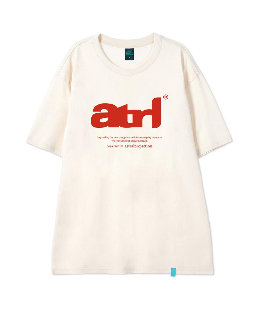 АСТРАЛЬНАЯ ПРОЕКЦИЯ [Atrl] Хлопковая свободная футболка с коротким рукавом_Цвет пахты