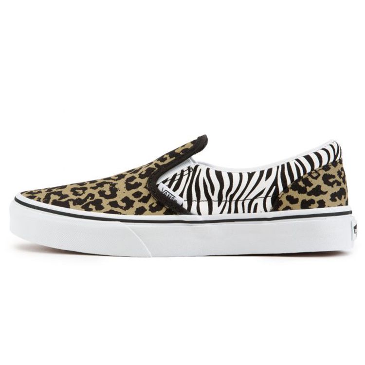 Vans Classic Slip-On Kids Animal Mix Kids Sneakers Brown Leopard Zebra VN0A4UH82JK