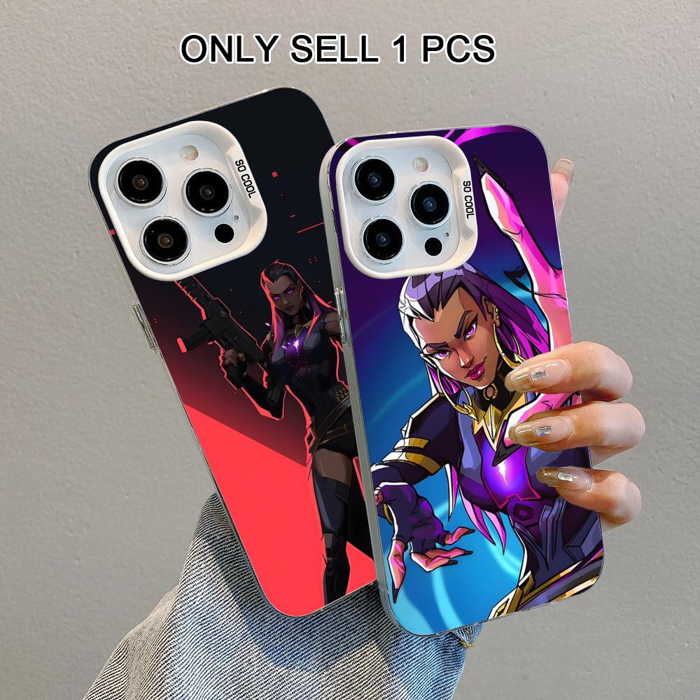 Чехол для телефона Valo Reyna для iPhone 17 16 15 14 13 12 11 X XR XS Air Pro Max Plus Белый Цветной Серебристый Чехол