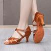 Adult Women Latin Dance Shoes High Heels Soft Sole Ladies Chacha Samba National Standard Dance Shoes