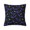 Custom Halloween Goth Bat Throw Pillow Case Living Room Decoration 3D Print Sofa Chair Cushion Cover Polyester Cozy Pillowslip