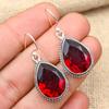 Ювелирные серьги ручной работы из стерлингового серебра 925 пробы с красным гранатом и драгоценным камнем для женщин