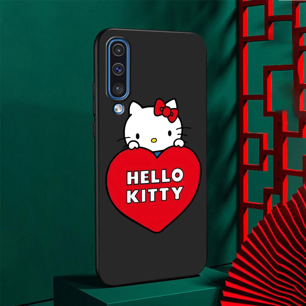Cute Hello Kitty Case for Samsung Galaxy A03 A04s A20 A30 A20e A70 A70s A50 A40 A30s A50s A20s A10s A10 TPU Black Phone Cover