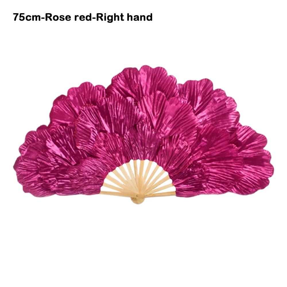 38 см/45 см веера из павлиньего шелка складные длинные шелковые веера портативные веера для выступлений квадратные танцы