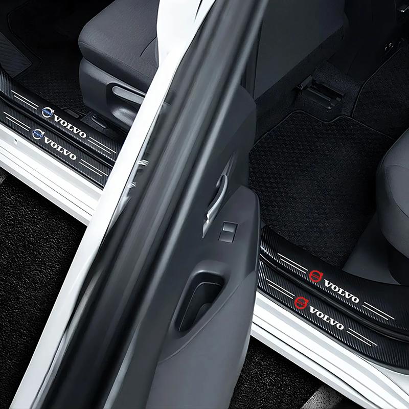 Car Door Sill Scratch Resistent Stickers Threshold Pad For Volvo Rdesign Polestar AWD V50 S60 XC60 S40 XC40 XC90 V60 S80 S90 V90