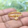 Citrine Gemstone Solid 925 Sterling Silver Women Ring, Yellow Gold Handmade Ring, Gift For Her, Simple Ring