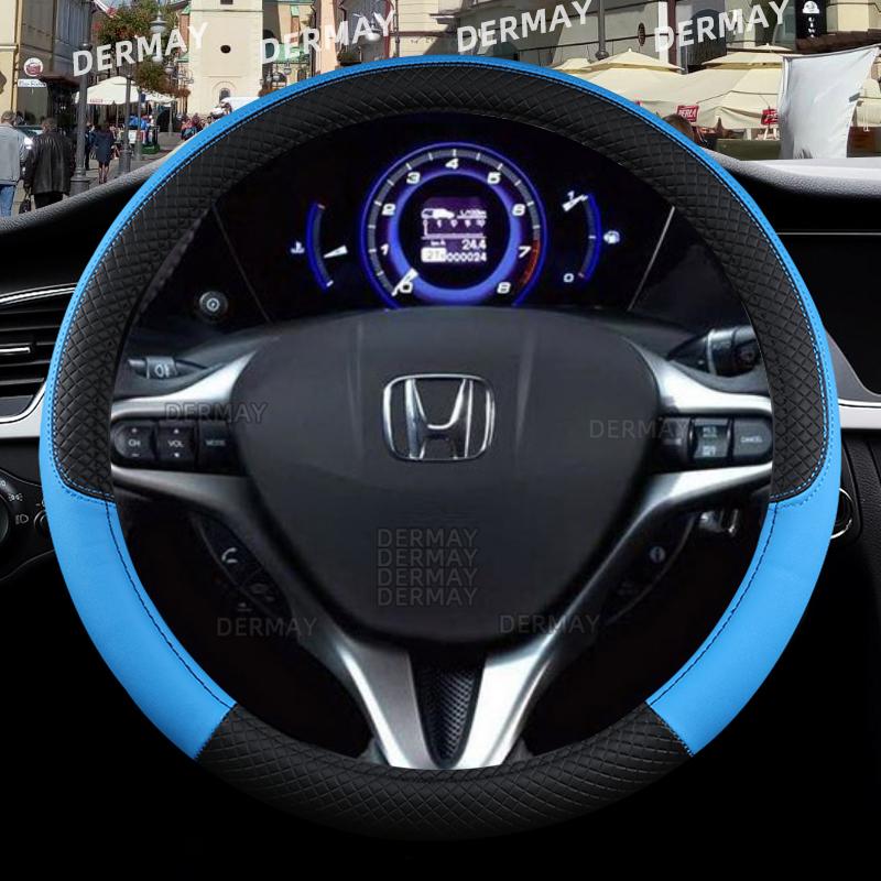 for Honda Civic 2004 2006 2007 2008 2009 2012 2013 2014 2015 Car Steering Wheel Cover PU Leather Non-slip Auto Accessories aih256