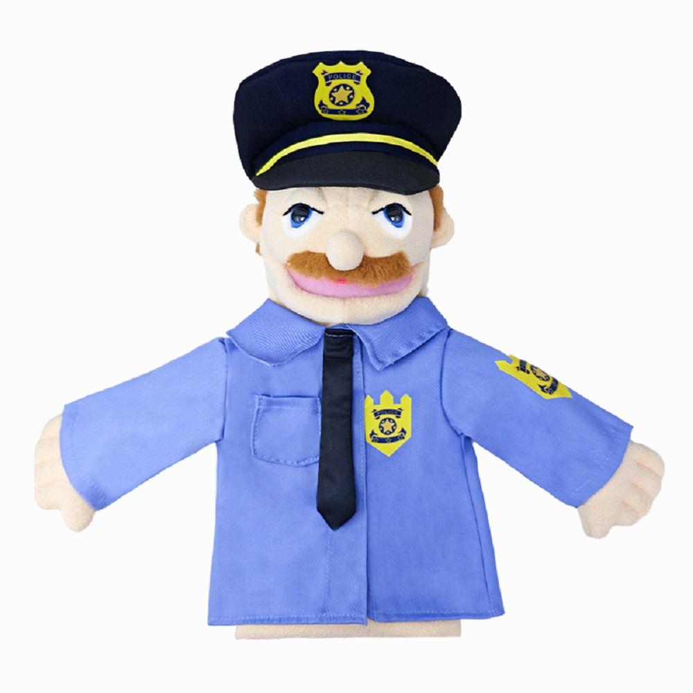 New 36cm Cartoon Profession Attire Series Hand Puppet Plush Toys Doctor Police Officer Nurse Doll Parent-child Educational Toys