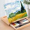 Beech Wood Portable Wooden Table Easel Multifunction Oil Paint Easel  Outdoor Painting
