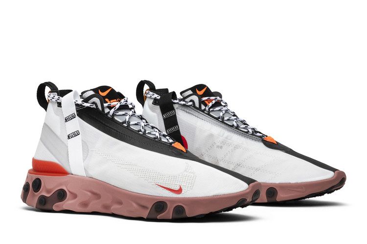 Мужские кроссовки Nike React Runner Mid WR ISPA Белый Светло-малиновый Саммит белый/Кремовый-Светло-малиновый