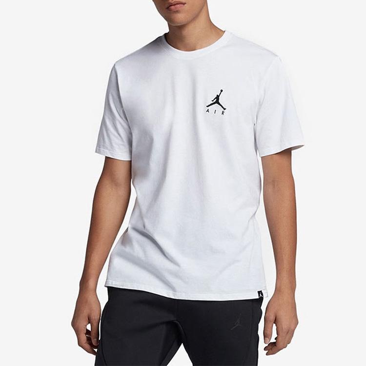 Jordan Logo Casual Sport Short Sleeve T-Shirt Men Tops White DA6800-100