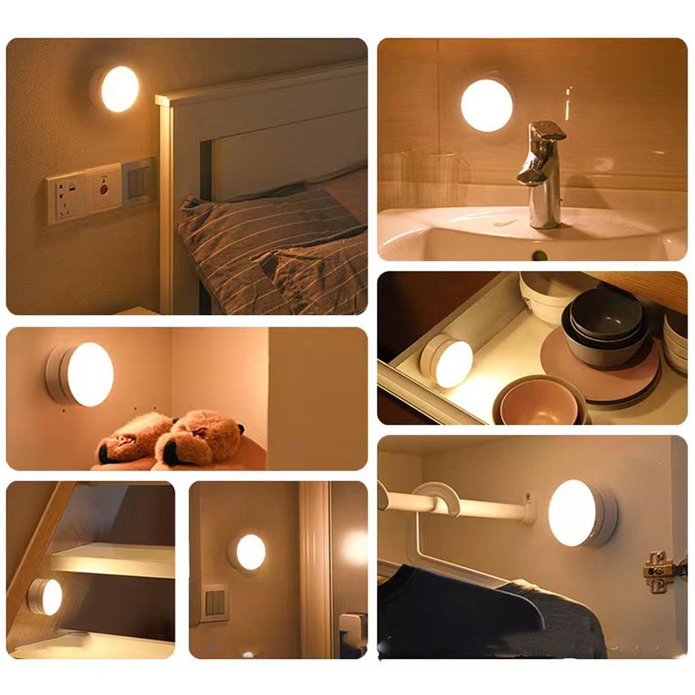 Светодиодный датчик движения, ночник, беспроводной светодиодный настенный светильник, декор для спальни, для кухни, лестницы, прихожей, шкафа, шкафа, светильник