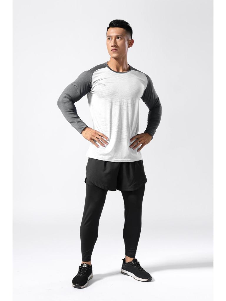 Unisex Long Sleeve Quick-Dry Basketball Training T-Shirt for Autumn/Winter.