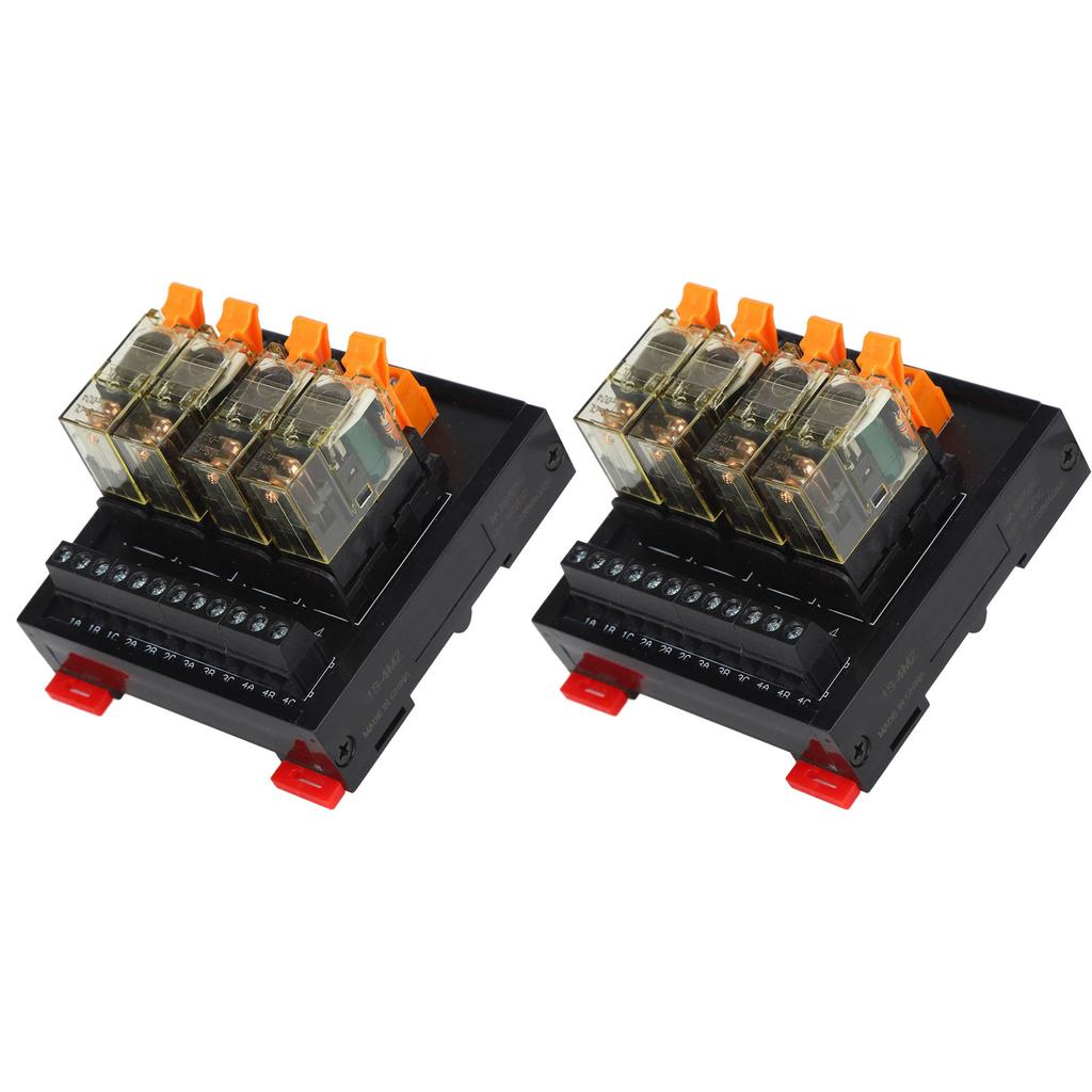 2 шт. релейный модуль плата управления DC PLC монтаж на DIN-рейку 4 канала 1 НО 1 НЗ BEM1S‑4MZ AC 250 В