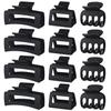 SMKSL 12 Pcs Hair Claw Clips for Women & Girls 3 Styles Hair Accessories | Durable & Sturdy Plastic Matte Clips for Thin Thick & Curly Hair, Strong