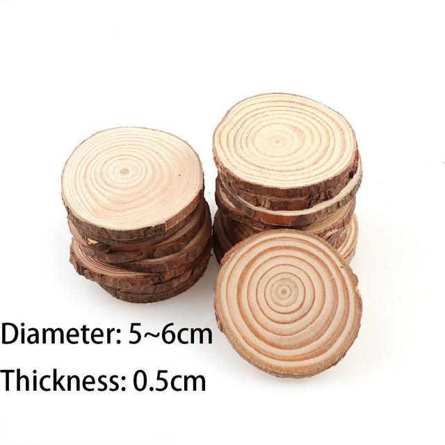 10 шт., круглые необработанные ломтики дерева из натуральной сосны, круги с корой дерева, бревна, диски, сделай сам, поделки, картина для свадебной вечеринки