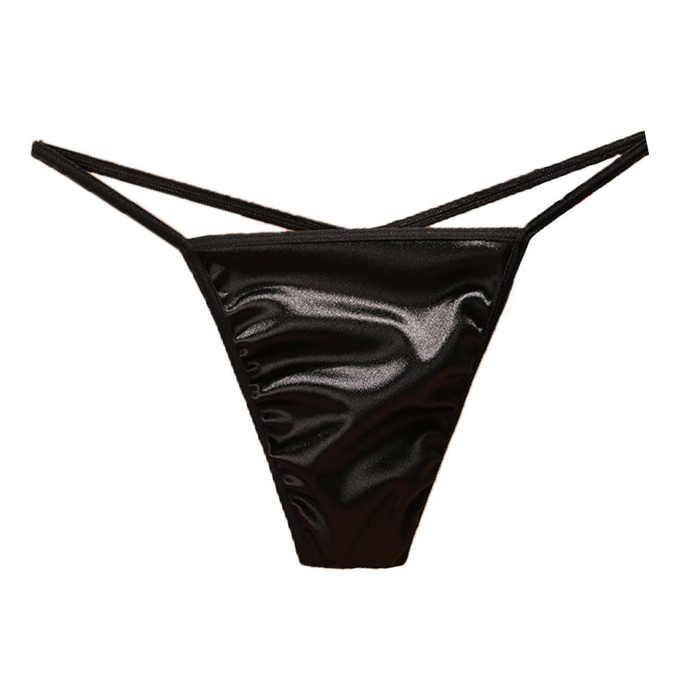 Sexy Satin Low Rise Mini T-back G Strings Men's Panties Thongs Sexy Briefs