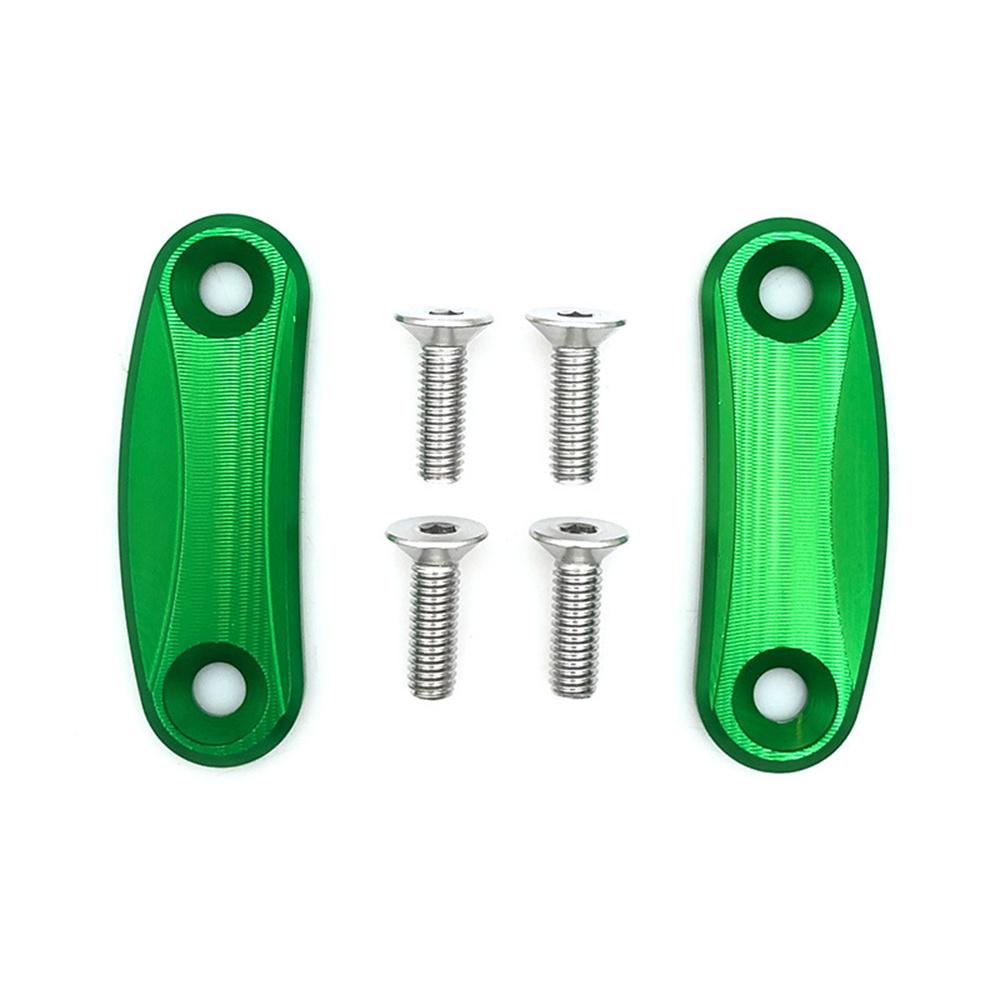 2x Rearview Mirror Block Off Base Plates Set For 16-23 Kawasaki Ninja ZX10R ZX6R