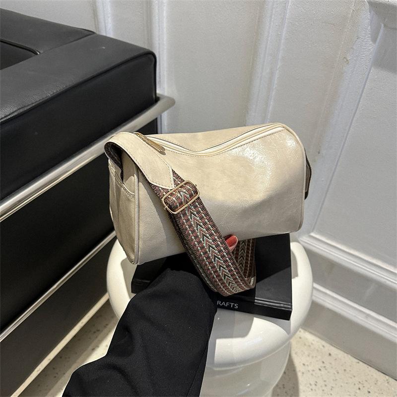 Vintage PU Leather Boston Crossbody Bag Women Small Handbag and Purse Fashion Designer Female Casual Travel Pillow Shoulder Bag