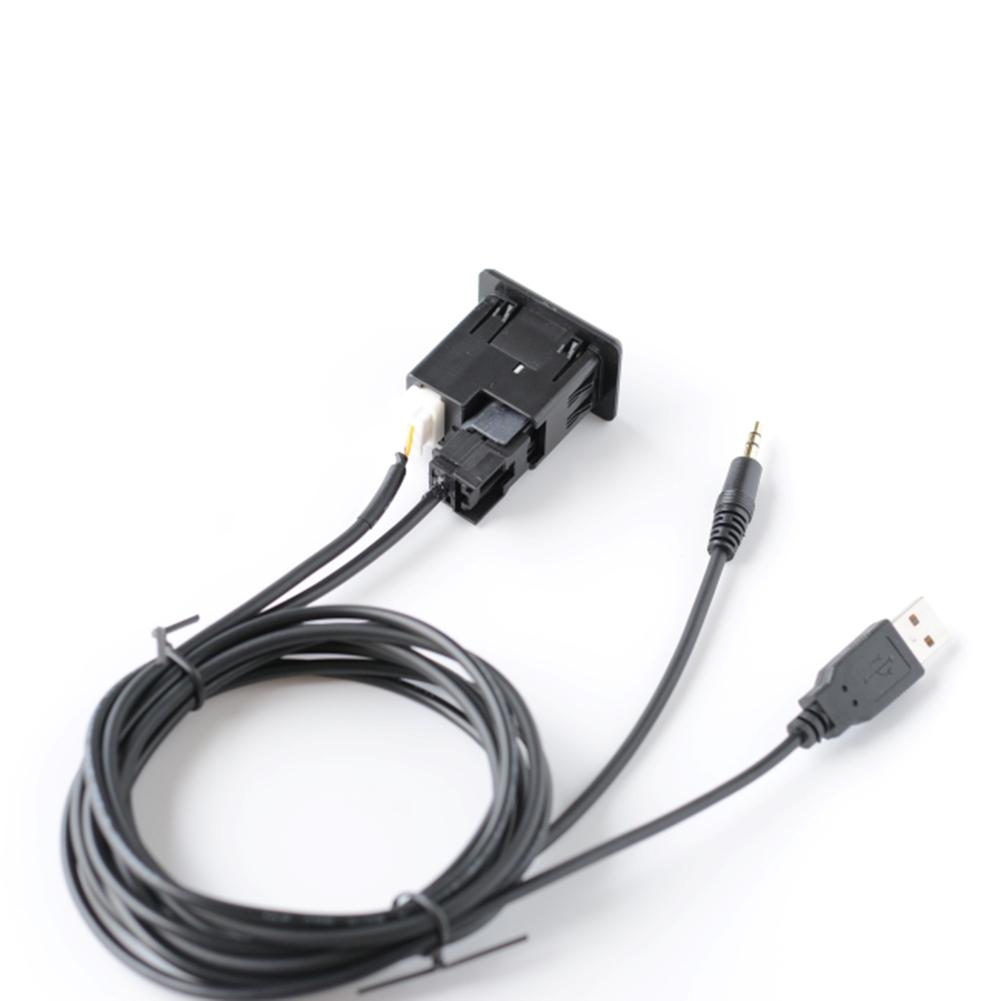 AUX Audio Socket with USB Cable for Nissan 280234BA0B 2013 2019 Quick Use