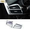 2 шт. Хромированная накладка на вентиляционное отверстие бокового кондиционера салона для BMW X5 X6 F15 2014-18