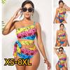 2024 Women High Waist Tankini Summer New Design Printing Swimwear Swimsuit Bikini Bathing Suit Two Piece Set Beach Weart XS-8XL