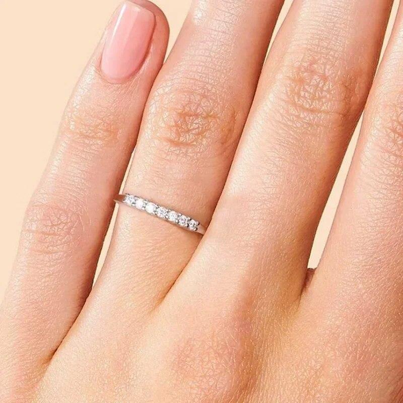 Sace Gems GRA Certified 0.7CT Moissanite Ring VVS1 Lab Diamond Solitaire Ring for Women Engagement Promise Wedding Band Jewelry