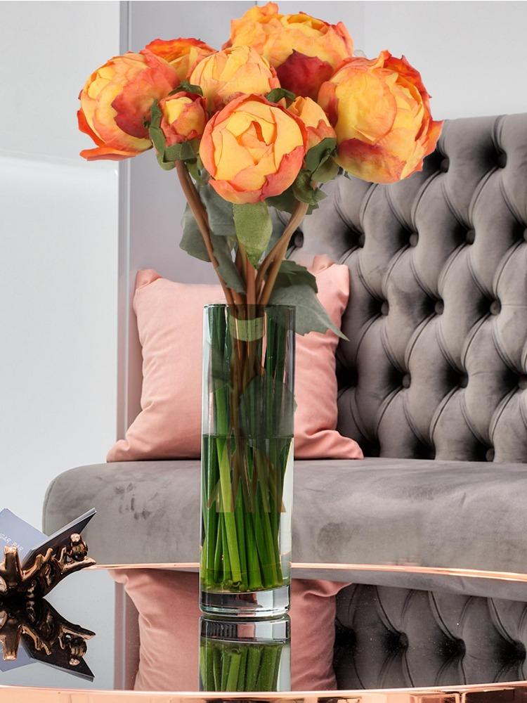 2 букета, винтажные пионы, длинные стебли, шелковые искусственные цветы для свадебного украшения, букет невесты, цветы, поделки, цветочная композиция