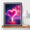 5D DIY Diamond Painting Pink I Love Cross Stitch Kit Mosaic Diamond Embroidery Rose Full Round Square Drill Home Decoration