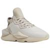Y-3 Kaiwa Leather Comfortable Retro Mid-Top Lifestyle Sneakers Unisex Sneakers Beige JQ2454