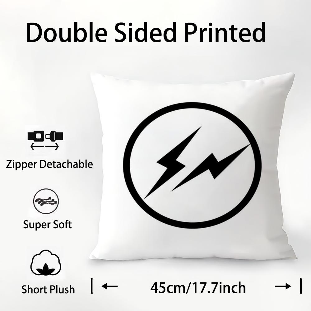 Чехол на подушку Lightning F-Fragment D-Design Плюшевая ткань Мягкий Двусторонний принт Чехол на диванную подушку Декоративные чехлы на подушки