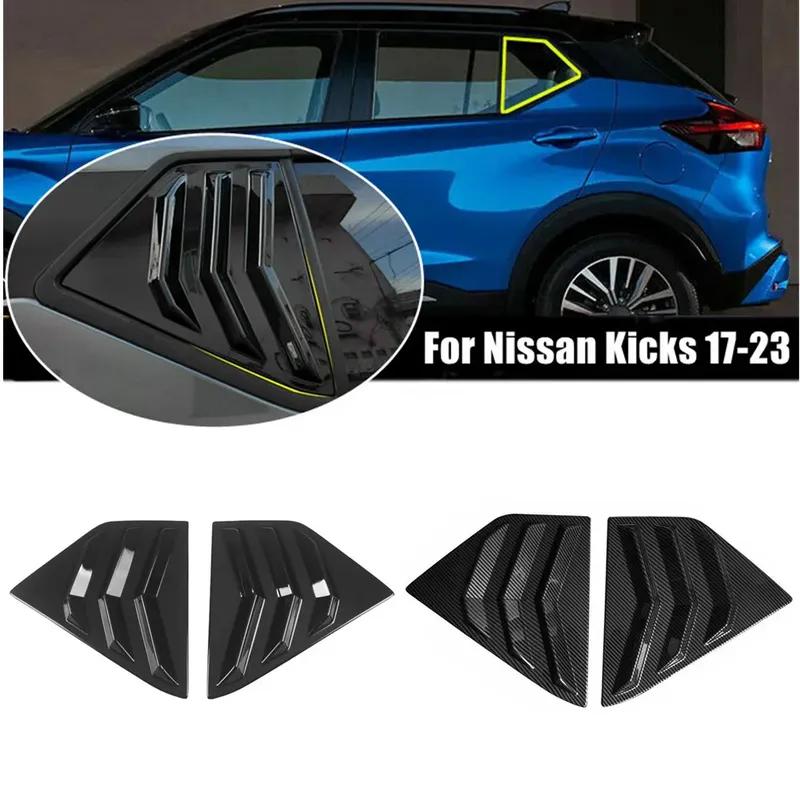 Для Nissan Kicks 2017 2018 - Пластик ABS Заднее окно Четверть Жалюзи Накладка Боковой Вентиляционный Отвод Автомобильные Клейкие Аксессуары