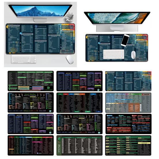 40x90 см большой компьютерный коврик для мыши портативный водонепроницаемый офисный Power Point Excel Word сочетания клавиш настольный коврик нескользящий настольный коврик для мыши аксессуары для ПК