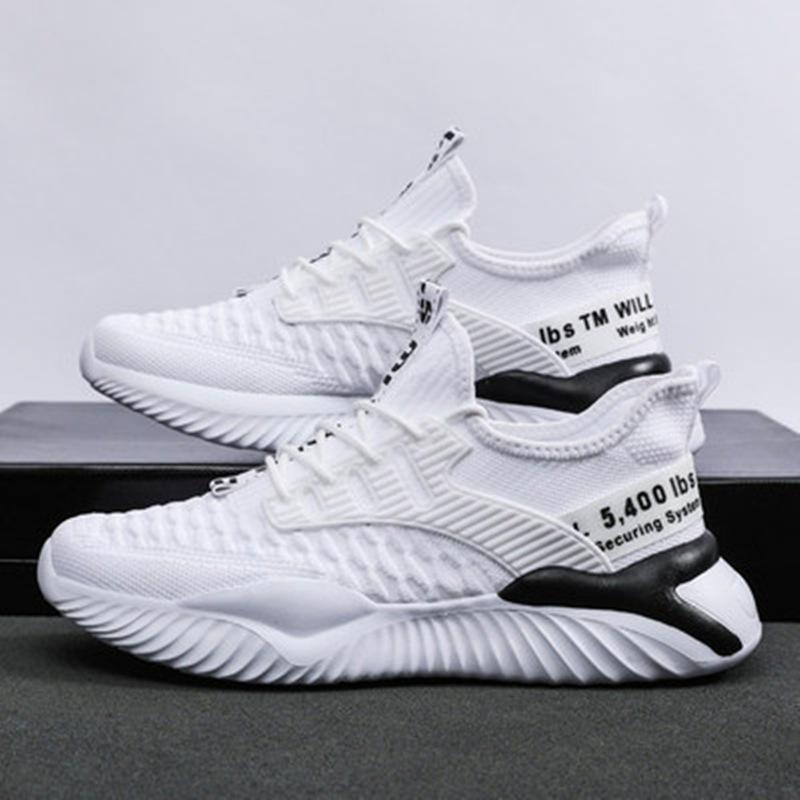 Flying Woven Sports Men's Shoes 2025 Summer Breathable Casual Shoes Versatile Men's Trendy Shoes Mesh Dad Shoes