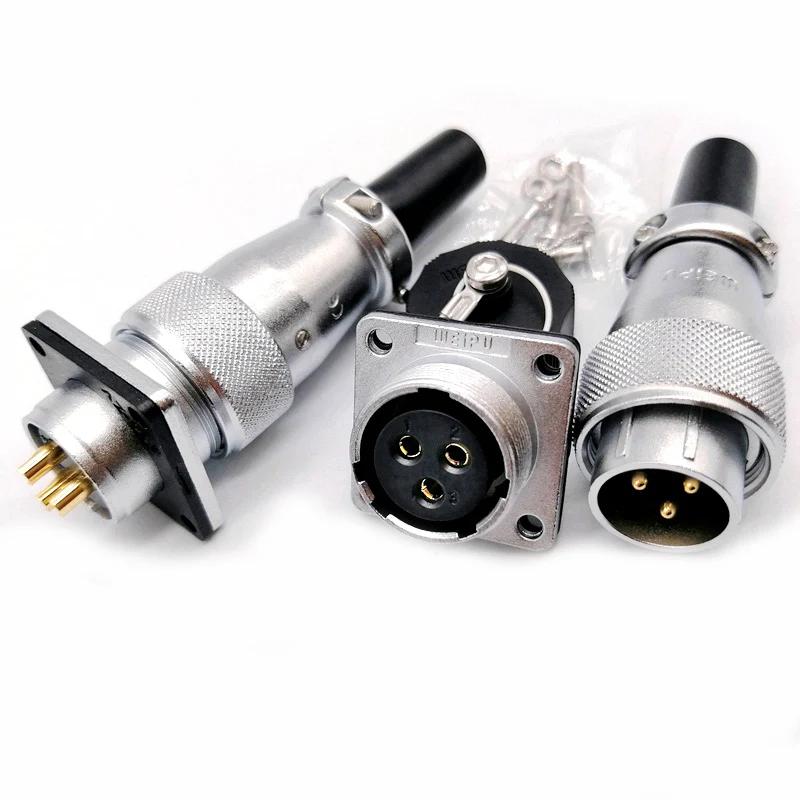 WEIPU WS20 TQ+Z 2 3 4 5 6 7 8 9 12 15Pin Industrial Waterproof Connector AC DC Power Soldering Terminal Wire Electric Connectors