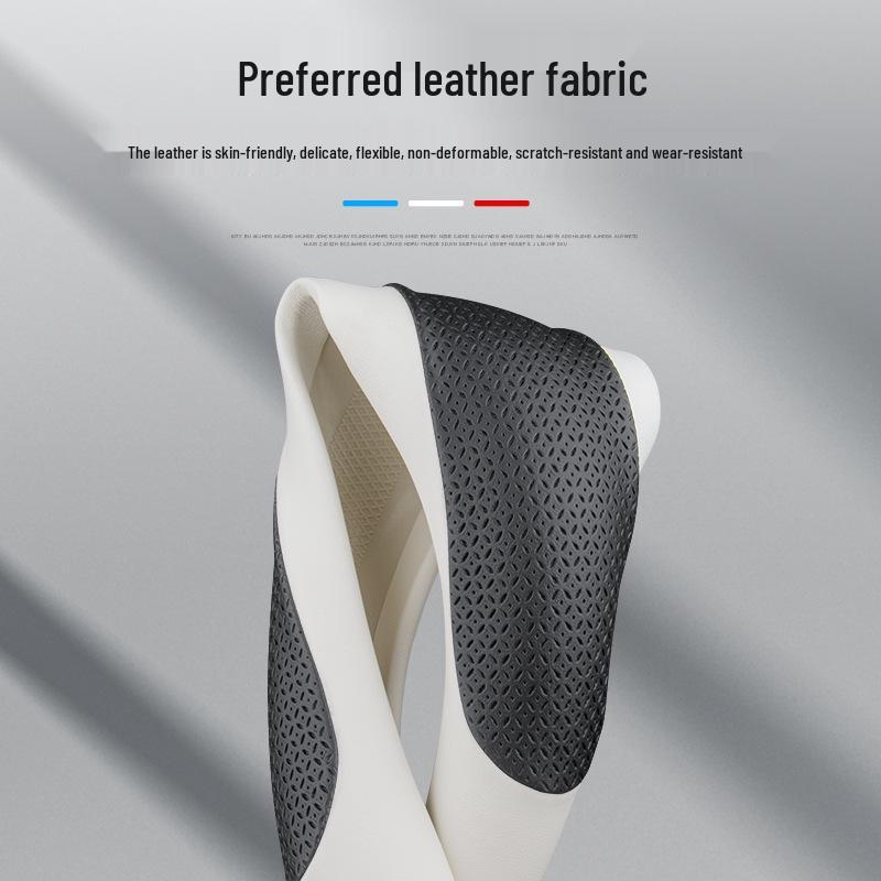 Mercedes Steering Wheel Cover: C-Class C260L, E300L, A200L, GLB180 - Four Seasons Genuine Leather.