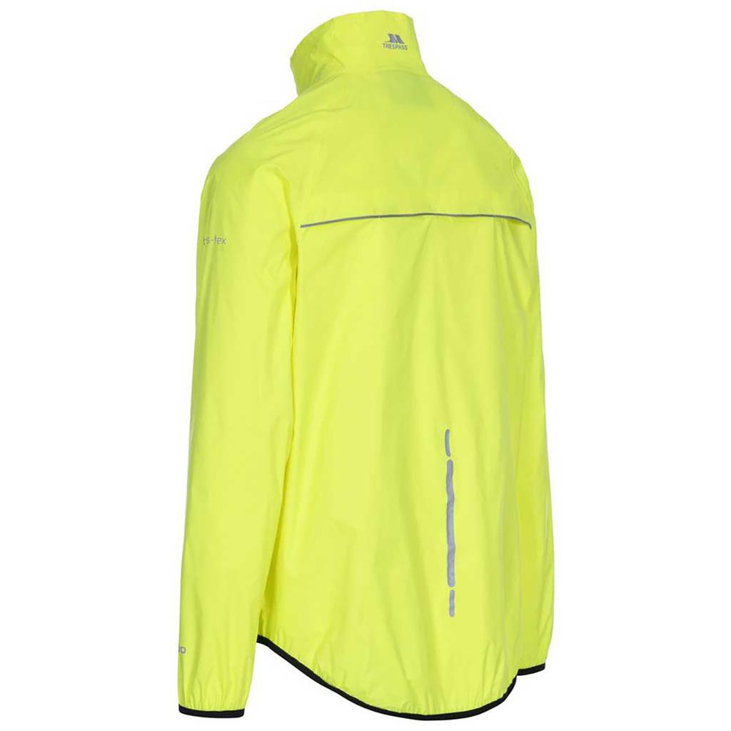 Mens Retract Hi-Vis Packaway Waterproof Jacket.
