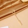 New V-shaped Long Sexy Clavicle Necklace Gold Colour Chain Necklace Choker for Women 2023 Fashion Jewelry Party Gifts