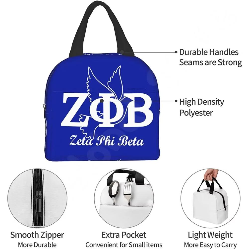 Zeta Phi Beta термосумка для ланча портативная изолированная сумка-тоут для путешествий пляж пикник работа сестры атрибутика подарки