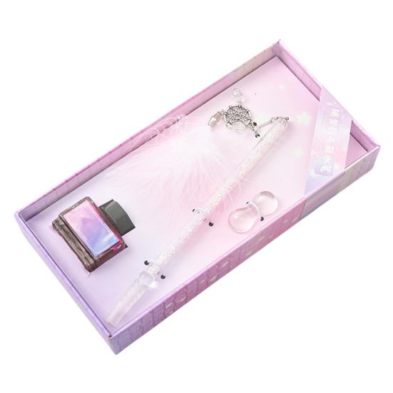 1 комплект перьевой подвески с кристаллами, дизайн, экономия чернил, легко чистить, художественная ручка с кристаллами для подписи, для зарисовок