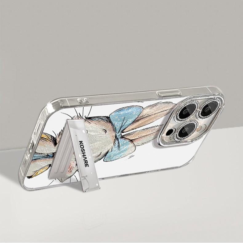 Bow Tie Rabbit for IPhone 16 Cell Phones 15 Cases 14 Protection for IPhone 13 Sets 12 Silicone Full Cover