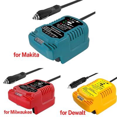 Портативное зарядное устройство для литий-ионных аккумуляторов Makita/Milwaukee/Dewalt 18V 20V Запасное зарядное устройство Штекер прикуривателя автомобиля