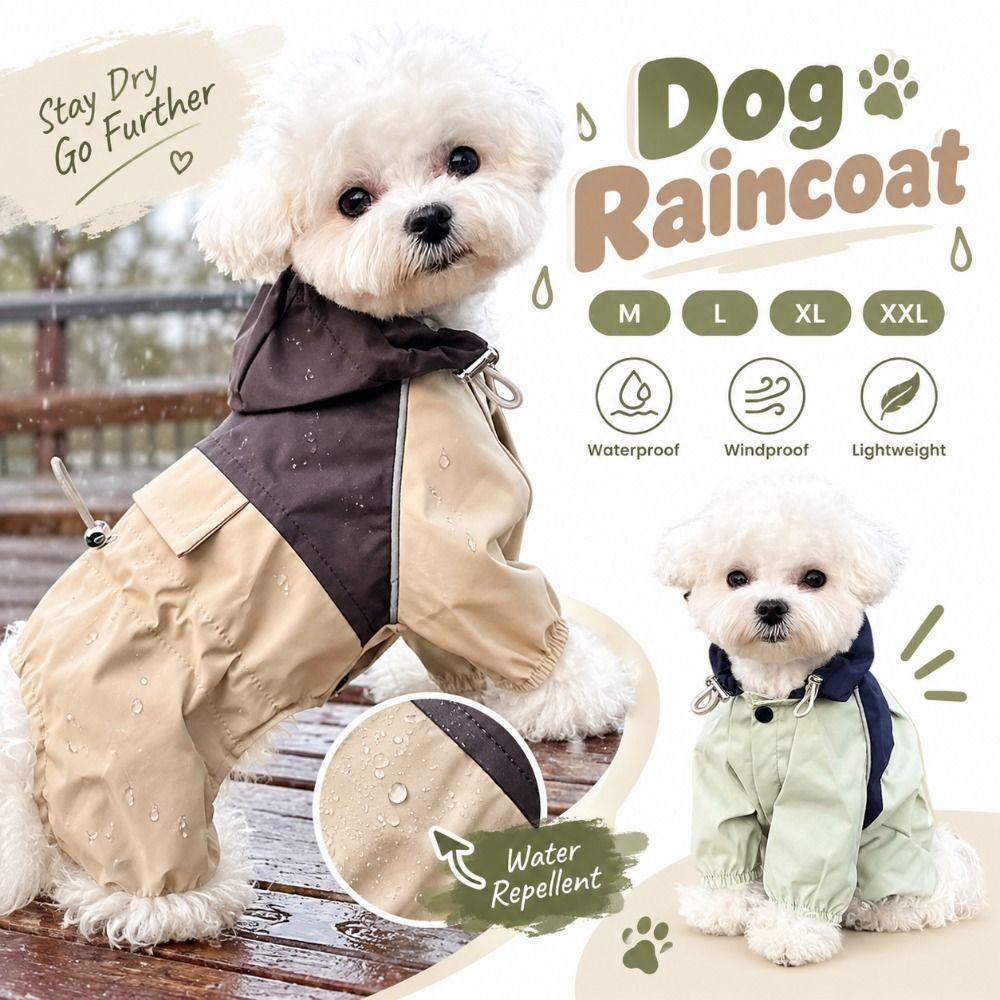 Wear-resistant Dog Raincoat Waterproof Dog Protective Suit New Pet Clothing for Small Dogs