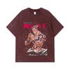 275 GSM Washed T-shirts 100% Cotton Jujutsu Kaisen V46 Sukuna Print Unisex Heavy Cotton T Shirt