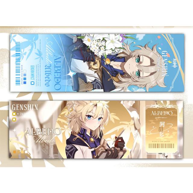 Genshin Impact, коллекционные карты, игры, закладки, Furina Neuvillette, Wriothesley Laser, двусторонний билет, аниме, карта Таро, подарок