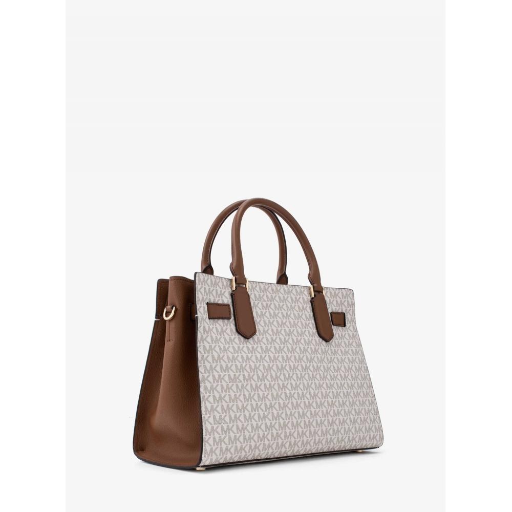 Michael Kors Сумка Hamilton среднего размера Mk Signature 35f1ghms2b150 Ваниль