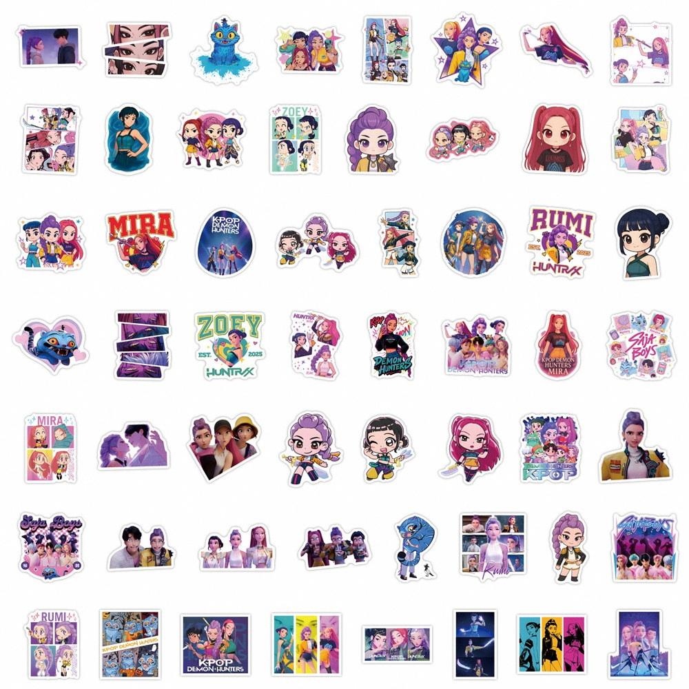 110pcs Stickers Pack Demon Hunters Cartoon Stickers Starry Sky Cat Graffiti Sticker Decorate Phone Back Card Trunk Water Cup Cut